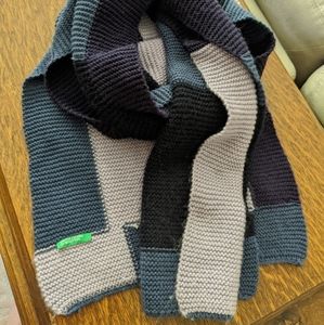 Purple Color Block Scarf